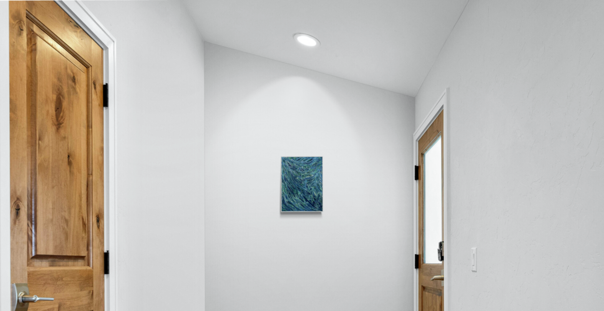 Artwork displayed in interior setting